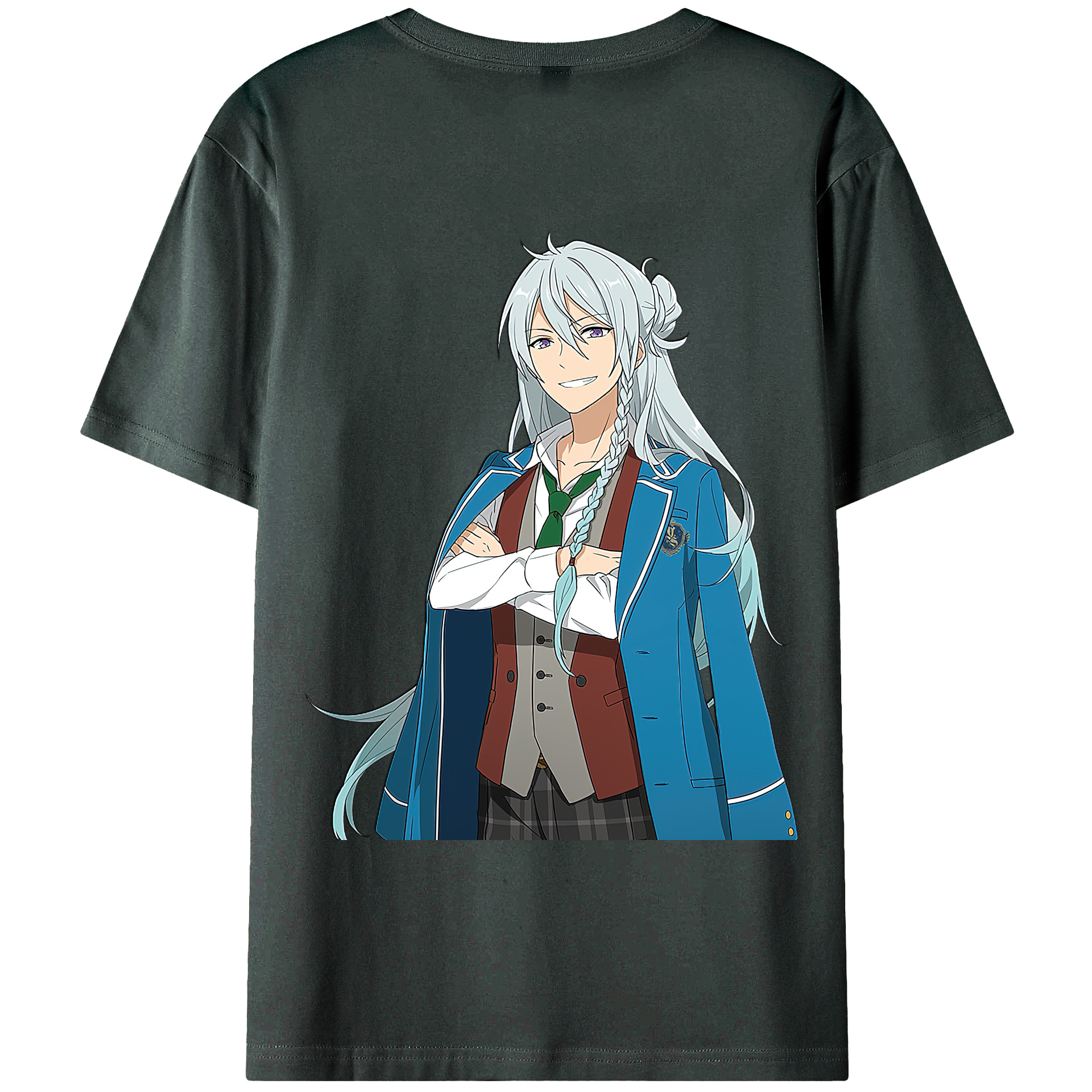 （画像用） あんさんぶるスターズ! Ensemble Stars 綿100％ メンズ半袖Tシャツ（バックプリント） 通気性